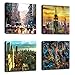 Abstract Wall Art New York Skyline Canvas Pictures Modern City Artwork Skyscraper Street Contemporary Canvas Wall Art Bedroom Bathroom Living Room Kitchen Office Home Wall Decor 12