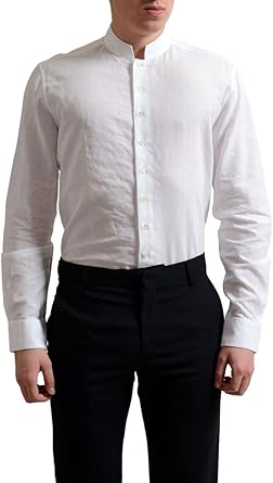 amazon men's white dress shirts