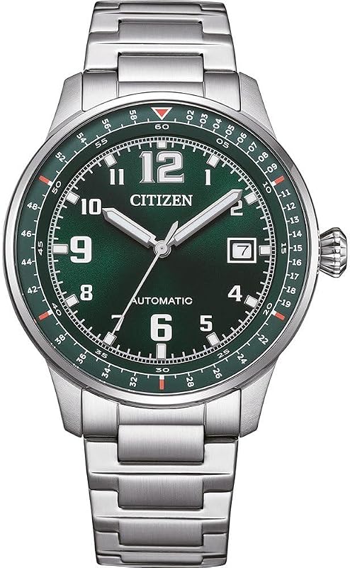 NJ0190 Orologio automatico da uomo con cinturino in acciaio inossidabile e data in diverse varianti, argento, Moderno