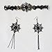 RareLove Vampire Gothic Choker Necklace and Earrings Set Spider Web Charm for Halloween Costume