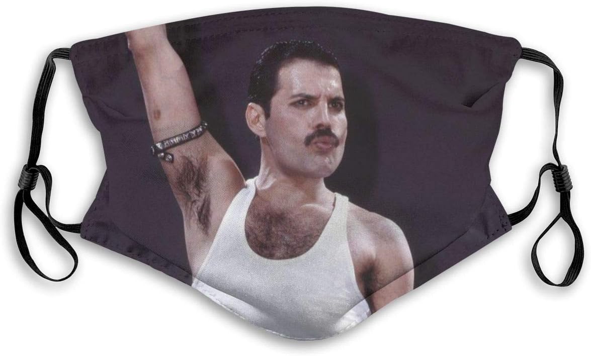SSG One Street DIY Face Mask with Replaceable PM2.5 Activated Carbon Mask for Sleeping Hunting, Volleyball Washable Breathable Fog Haze Proof Warm Mask, Freddie Mercury Solo Album
