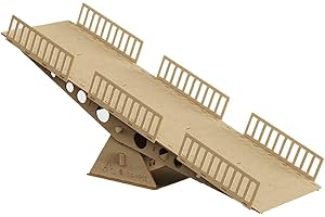RXZIXYL Bridge Course Prop Simulation Road Obstacle Steep Slope for RC Crawer Car 1/18 1/24 TRX4M UTB18 SCX24 AX24 FCX24 (Seesaw board)