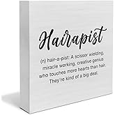 Hairapist Definition Wood Box Sign Decor Desk Sign Hair Stylist Wooden Box Block Sign Rustic Home Decoration Birthday Christmas Graduation Gift