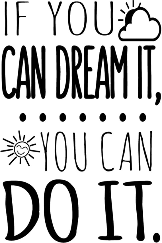 Adesivo Decorativo Da Parete In Vinile Con Frase In Inglese If You Can Dream It Rimovibile Per Casa Modello Dc 100 M Amazon It Fai Da Te