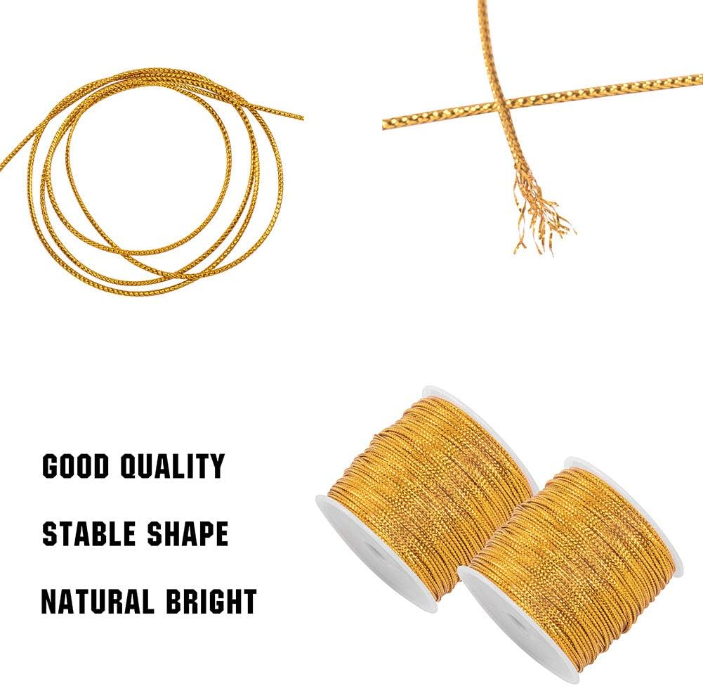 PandaHall 50m/Roll Gold Cord - Image 5