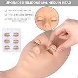 fenshine Eyelash Extension Kit Supplies 131 Piece Set Practice Mannequin Head view 3