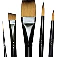 Royal and Langnickel Majestic Short Handle Paint Brush Set, Deluxe Watercolor, 5-Piece