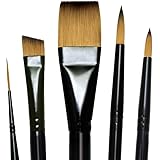 Royal and Langnickel Majestic Short Handle Paint Brush Set, Deluxe Watercolor, 5-Piece