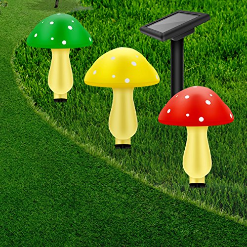 Outdoor Solar Garden Lights, Solar Powered Mushroom Lights, LED Solar Decor Lights for Garden, Patio, Backyard