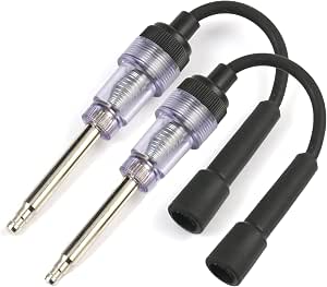 2-Piece Inline Spark Plug Tester - For Cars, Motorcycles, Lawn Mowers & Small Engines