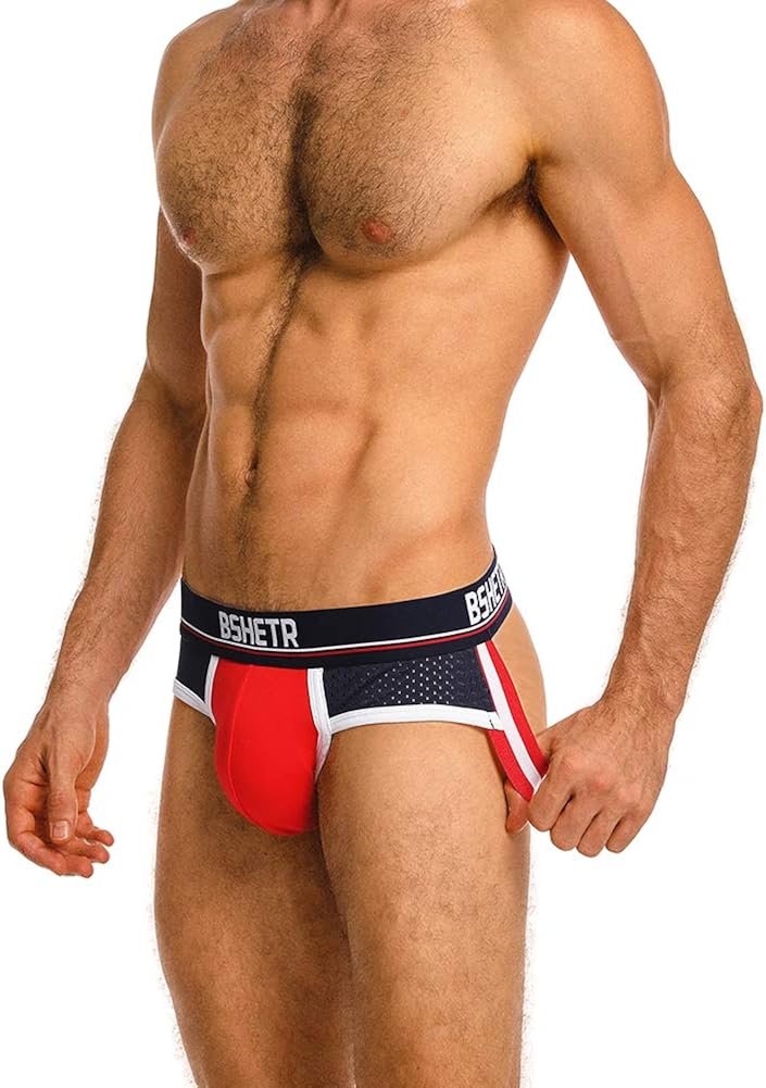 BSHETR Men's Jockstraps Athletic Supporters 5-Pack Ultra Soft Daily Sports Underwear at  Men’s Clothing store