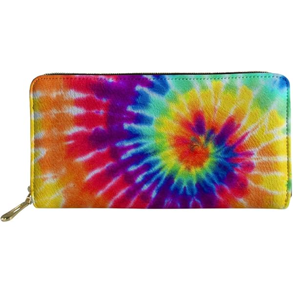 Amazon.com: Pinsway Rainbow Fur Wallet Tie Dye Plush Zipper