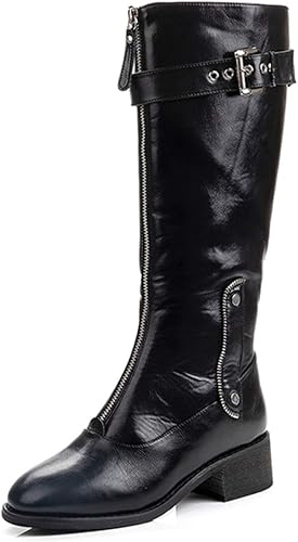 Amazon Xyjp ジョッキーブーツ ロングブーツ レディース 大きいサイズ ブーツ おしゃれ シューズ レディースブーツ アウトレットシューズ 靴 ロング シンプル 幅広 甲高 太ヒール カジュアル ブーツ ブーツ ブーティ