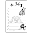 Bulldog Puppies Sticky to Do List Notepad - Bulldog Stationary School Supplies for Bulldog Mom | Bulldog Gifts for Bulldog Lovers | 4" x 6" 50 Pages