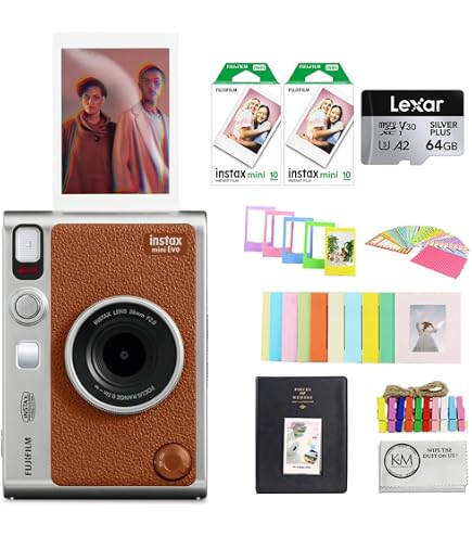 Amazon.com : Fujifilm INSTAX MINI EVO Hybrid Instant Camera (Brown