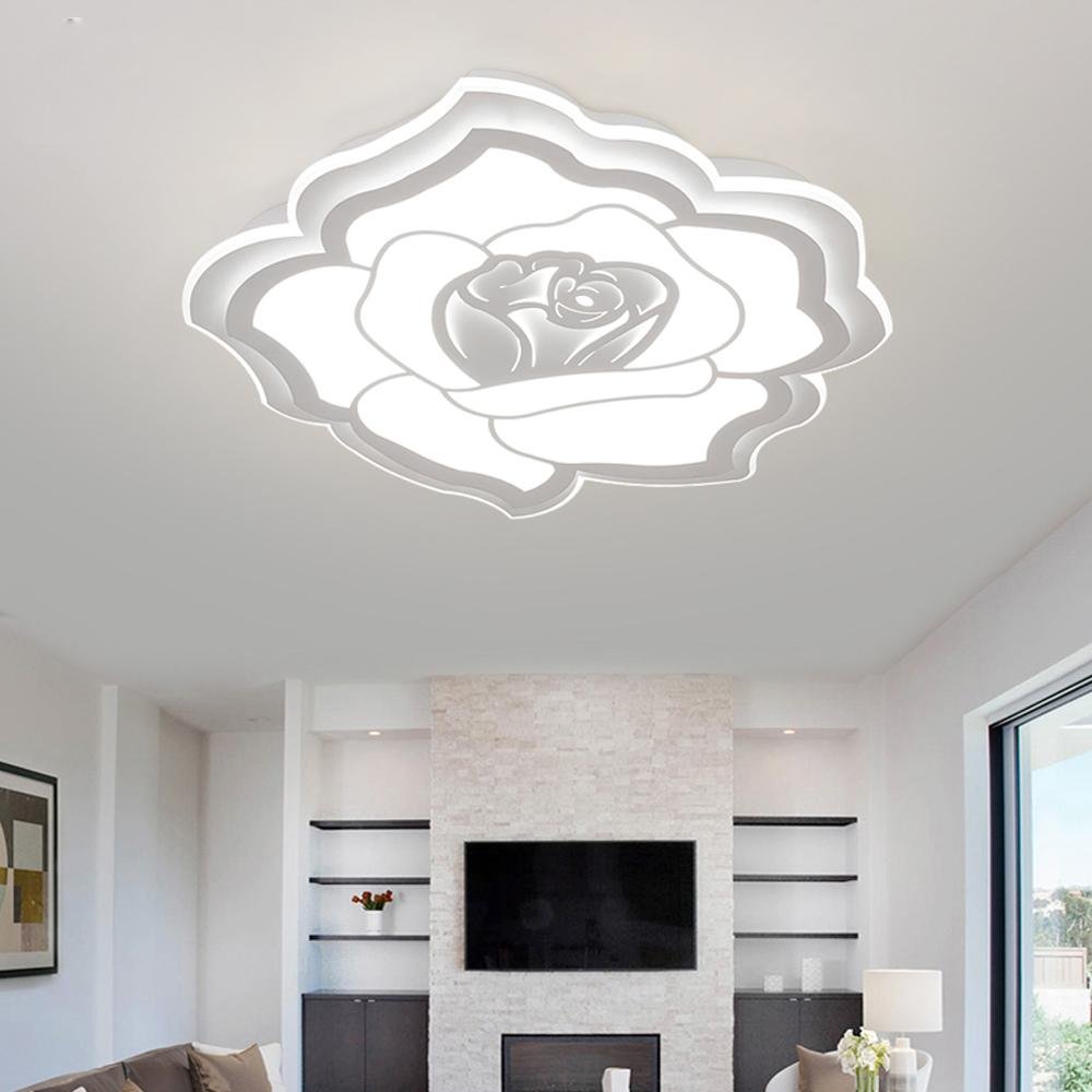 Modern Simple Romantic Ultra Thin Flowers Ceiling Lamps Round
