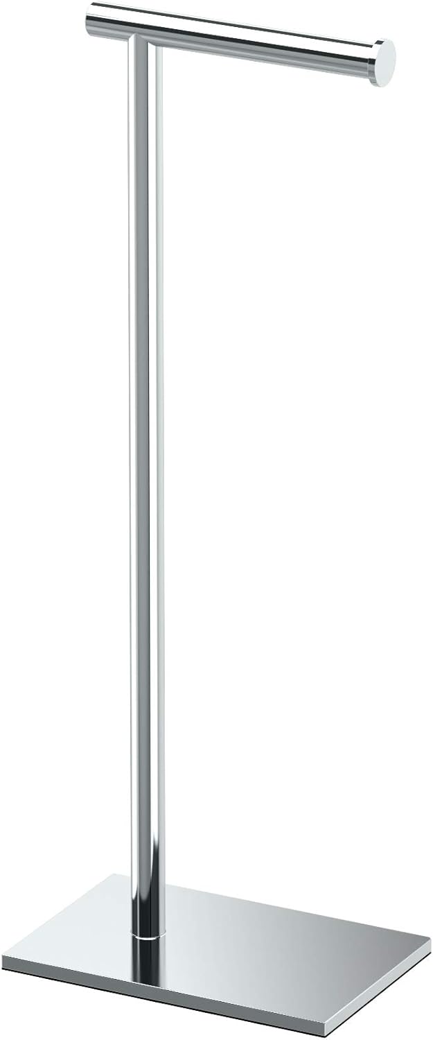 Gatco 1431C Modern Square Base Tissue Holder Stand, 22.25", in Chrome