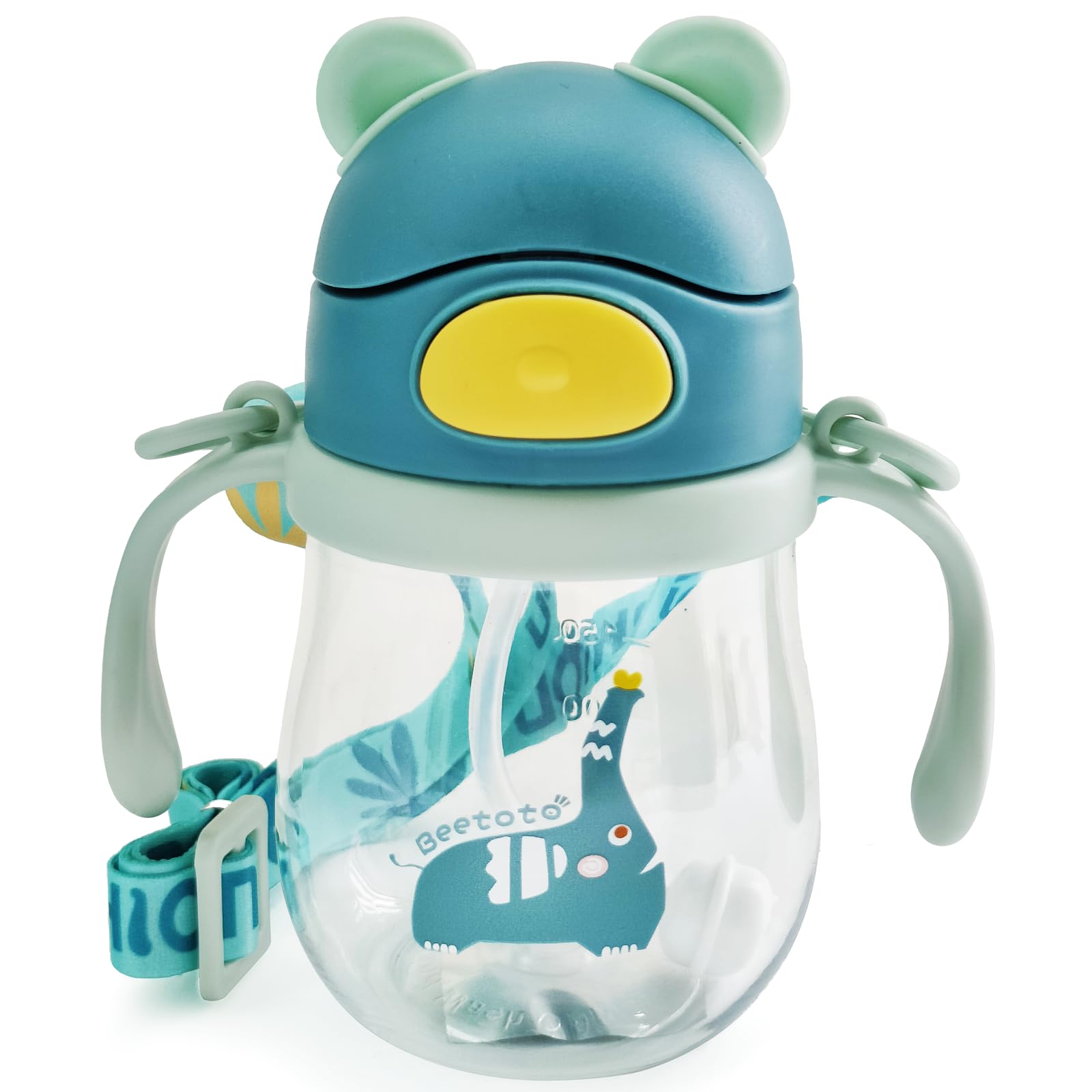 Alled Sippy Cup for Toddlers,Baby Sippy Cups for Kids 6+ Months with Silicone Straw, Leak-Proof Beaker for Babies Learning Drinking Cup with Handles Lanyard Straw Bottle 250ml