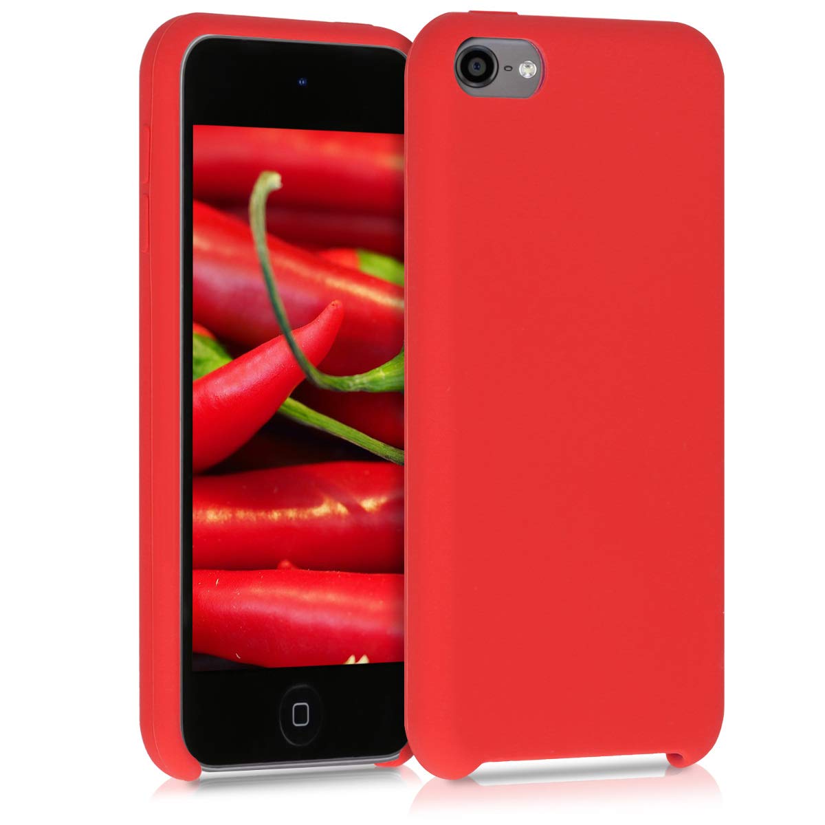kwmobile TPU Silicone Case Compatible with Apple iPod Touch 6G / 7G (6th and 7th Generation) - Case Soft Flexible Protective Cover - Red