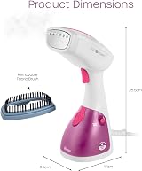 Swan Handheld Garment Steamer SI12020N 1100W 250ml 1.9m Cable White Pink view 5