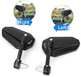 SUPAREE Motorcycle Bar End Mirrors Universal 2 Pack CNC Aluminum 7/8" Handles view 6