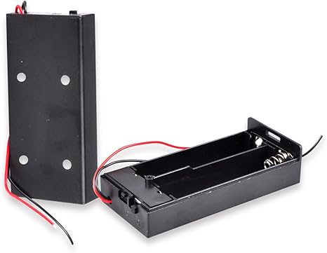 Soporte para batería 18650, 2 Ranuras 3.7 V 18650, Caja de Almacenamiento con Interruptor de Encendido/Apagado 6 Pulgadas Cables de Cable Desnudos [4 Unidades]: Amazon.es: Electrónica