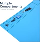 MMOBIEL Soldering and Repair Mat Silicone 48x34 cm Heat Resistant 500°C Blue view 3