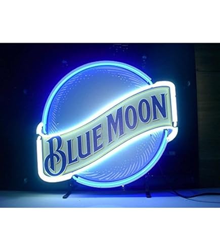Prouten 20inx16in Blue Moons Neon Sign Light HD Vivid Printing