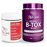 I Belli Capelli Ravenna Hair Straightening Kit – Blond Hair B-tox & Aloe Vera Mask – Anti-Frizz, Intense Hydration & Shine – Formaldehyde-Free B-otox Hair Treament For Blond Hair (2-Pack)