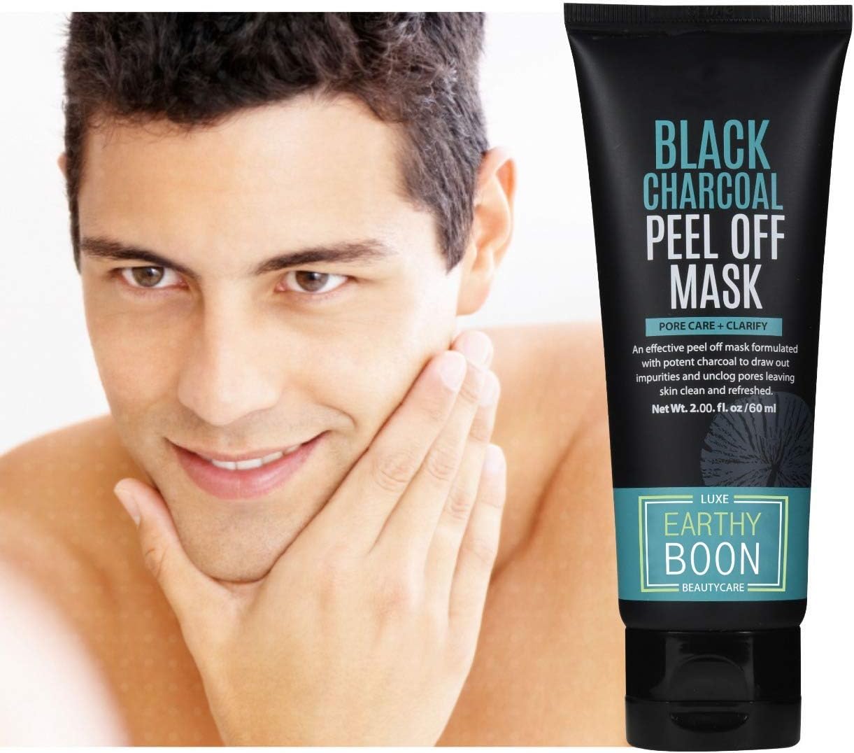 EARTHYBOON Activated Charcoal Peel off blackheads Remover Face Mask for Men and Women -60ml