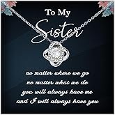Xukaenus Sister Necklaces For Women, Sister Gift From Her, Christmas Birthday Gifts For Sisters, Big Sisters Necklace, Wedding Gift Ideas For Her