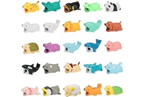 RASTKY Charger Cable Protectors Cute Animal Shaped Guard Prevent Disconnection for Cellphone Computer Tablet Cable,25pcs Mult