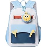 RETEN Kids Backpack for Boys and Girls 14 Inch Lightweight Preschool Bookbag with Removable Pouch and Double Zipper, Durable Daypack for Daycare and Travel