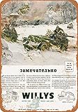 9 x 12 METAL SIGN - 1943 Willys Army Jeeps - Vintage Look Reproduction