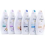 Dove Body Wash Variety 6 Pack - Shea Butter, Deep Moisture, Pistachio Cream, Coconut Milk, Gentle Exfoliating and Silk Glow, 