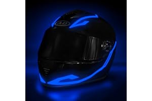 ZUOYOUZ Motorcycle Helmet Light,3 Modes Driving EL Light Strips,Helmet Light Strip,Night Riding Signal Light Decoration Kit