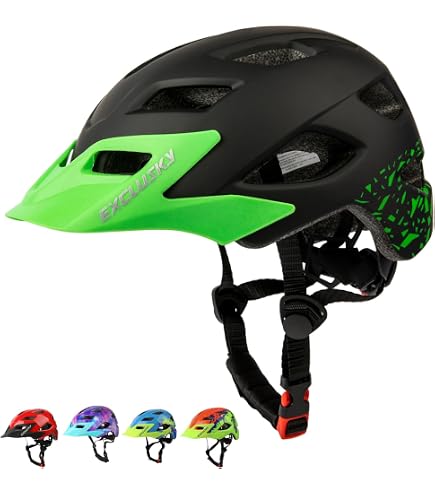 Casque Vélo Enfant Réglable 5-14 Ans Avec Visière - Pour Skate, Trotinette Et Cyclisme