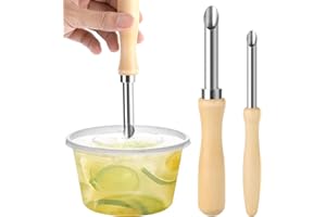 EXEXIUO 2Pcs Straw Hole Puncher for Plastic Lids, Lemonade Cups Hole Puncher, Stainless Steel Lemonade Cutter