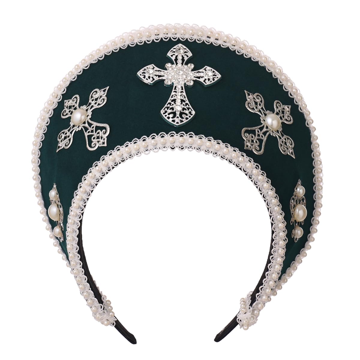 GRACEART Anne Boleyn Hat Headpiece Elizabethan Headwear Tudor Coronet Hood Hat