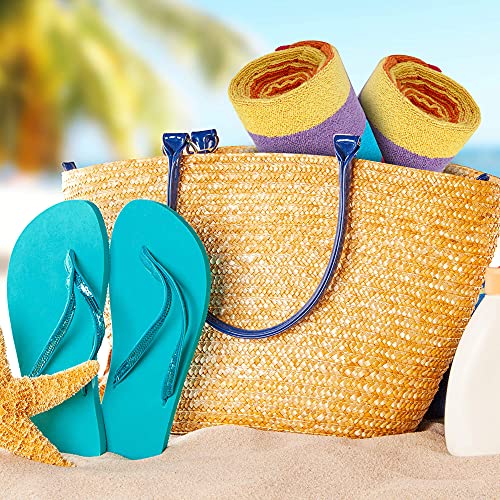 Sweet Needle - Premium Stripe Beach Towels - Pack of 2 - 30" x 60" (76cm x 152cm) - 100% Ringspun Cotton - 450gsm - Highly Absorbent Miami Vibe Multi Stripe