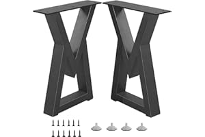 Y-CFHFC 18 '' Metal Table Legs Bench Legs for DIY Furniture, Coffee Table, Side Table,End Table, Nightstand, Modern Desks, Heavy Duty Black Chair Legs (H18 x W13, V Shape)