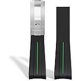 Rubber Watch Strap for Rolex Rubber Band 20mm for Men & Women Watches-Replacement Curved Lug End Watch Strap