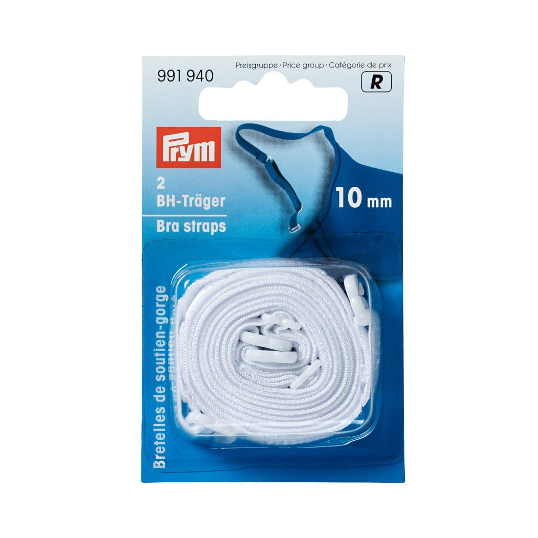 Prym - White (10mm) Bra Straps - 1 Unit