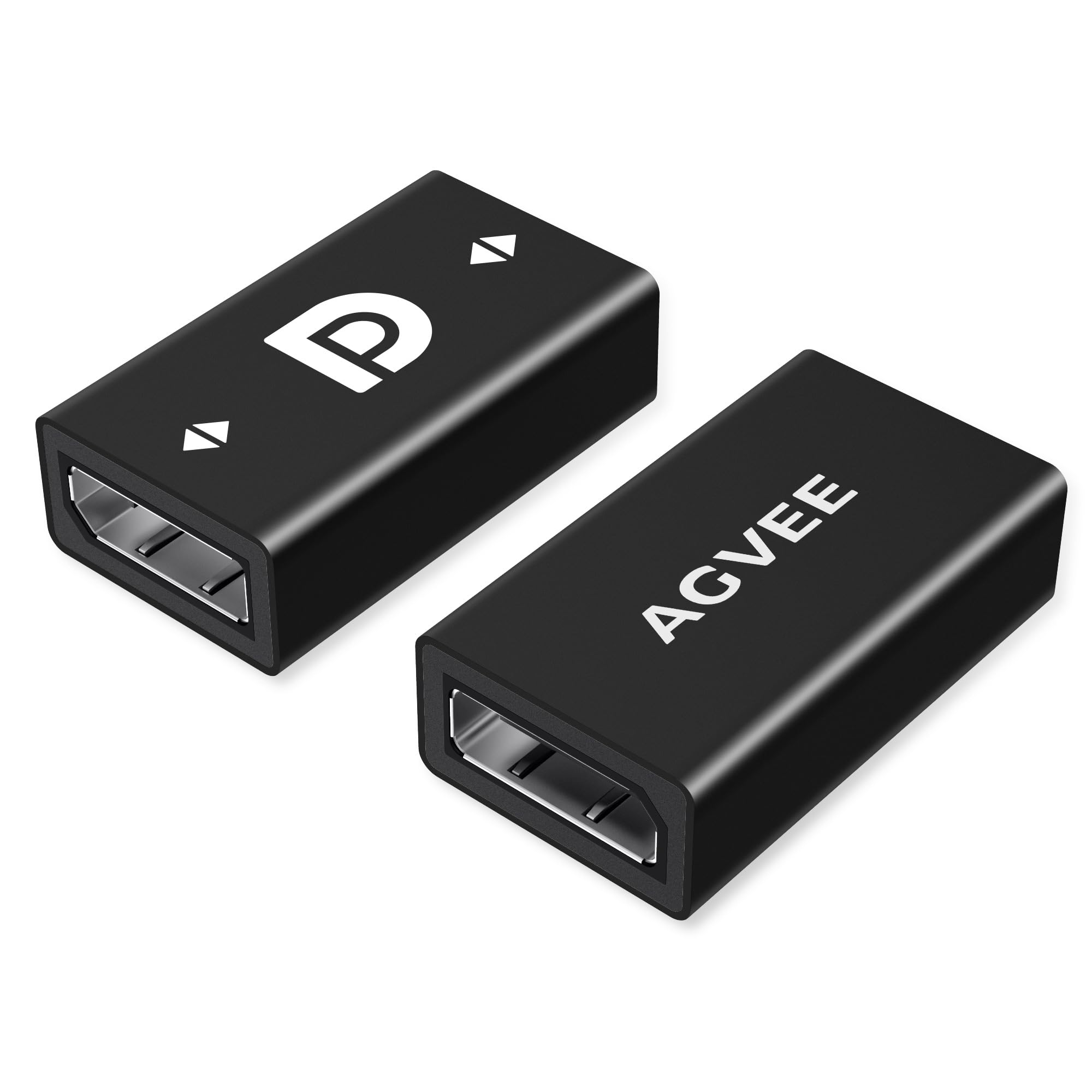Photo 1 of AGVEE 2 Pack Displayport Coupler Adapter, Alloy Shell 8K HDR Displayport (DP) 1.4 Female to Female Extender Extension Connetor Converter, Backward Compatible with 1.3 1.2 1.1, Black
