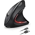 TECKNET Ergonomic Mouse Wireless, Rechargeable Mouse Wireless Silent for Carpal Tunnel Right Hand, 2.4GHz USB Vertical Mouse Wireless for Laptop, 5 Adjustable 4800 DPI, Computer, MacBook, Desktop