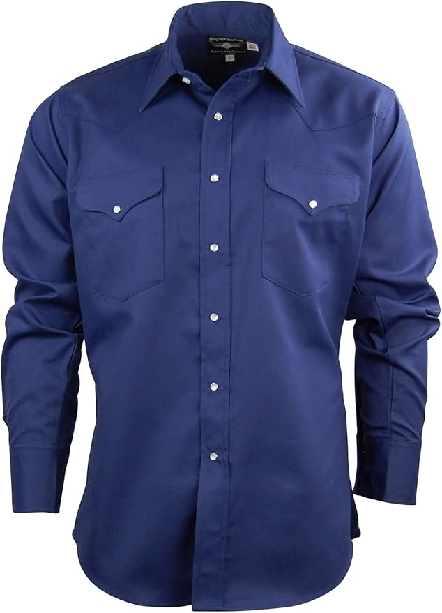 Ruddock Shirts Men's Cowboy Cut Western Work Shirt Snap Front Made