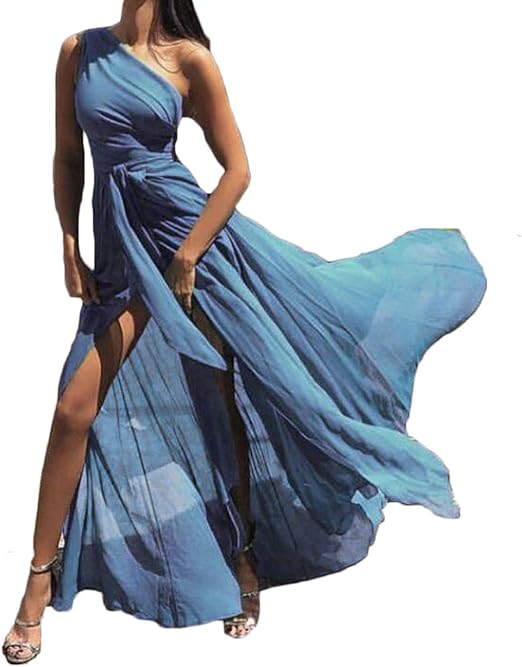 blue boho maxi dress
