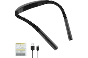 LYIYEYAN LED Neck Reading Light, 15 Levels Brightness Adjustable Neck Book Light, Type C Rechargeable Bendable Neck Light, Er