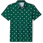 Tipsy Elves Golf Shirts for Men - Performance Athletic Fit Men's Golf Polo Shirts for Men w/Moisture Wicking Stretch Fabric