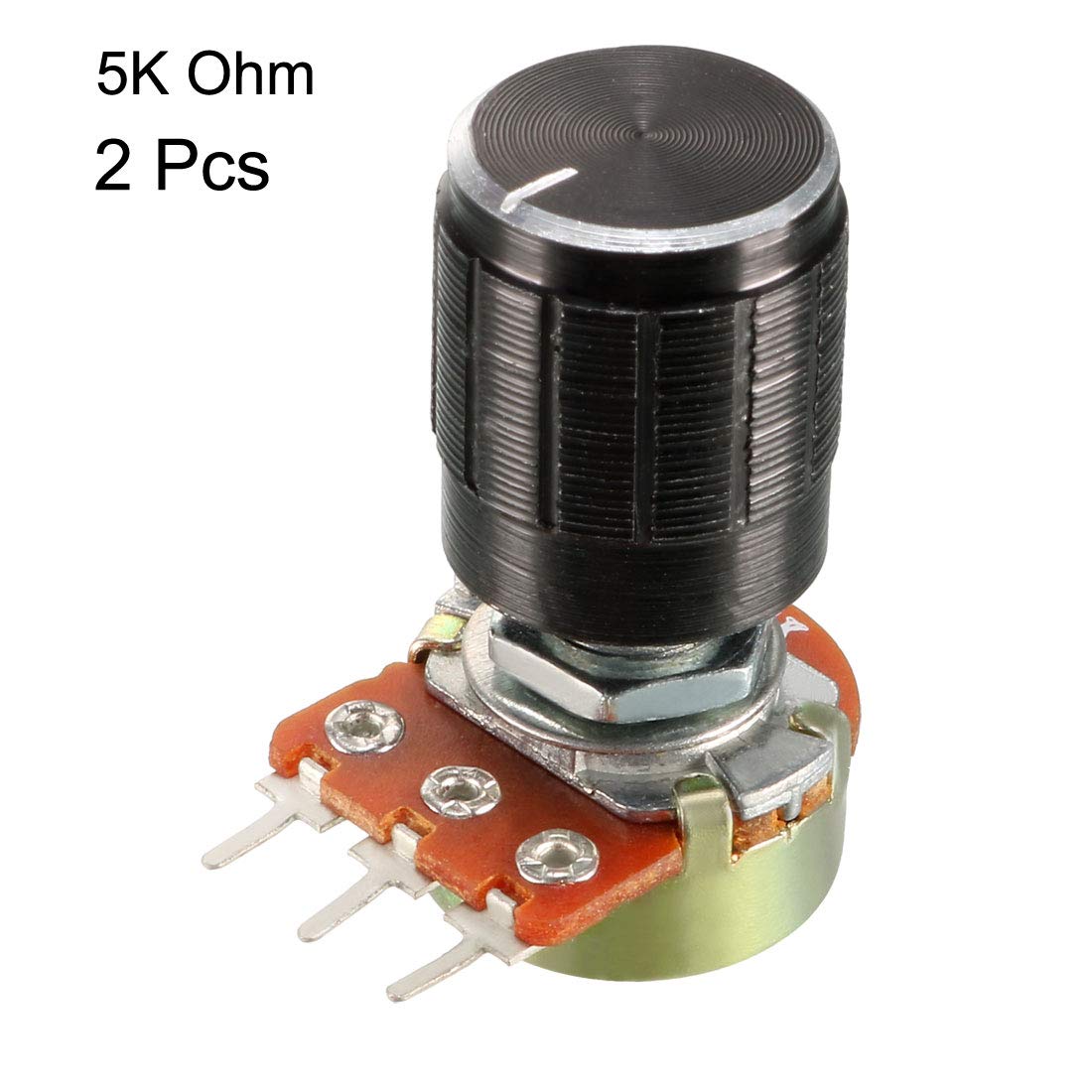 sourcing map Potentiometer 1K Ohm Variable Resistors Single Turn Rotary